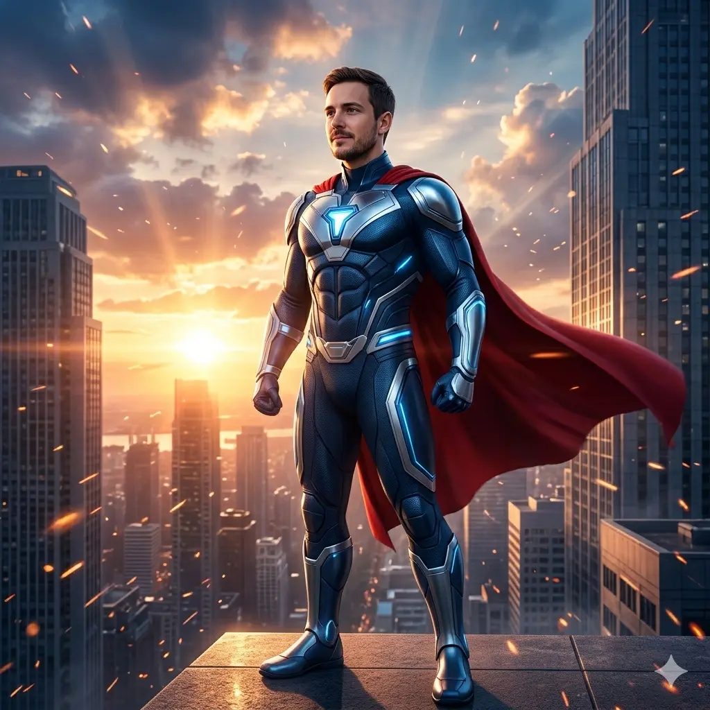 AI Output: Epic Superhero Poster